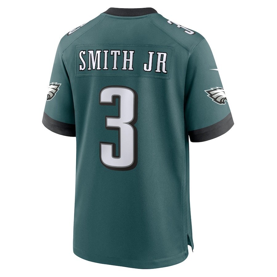 Nolan Smith 3 Philadelphia Eagles Team Game Midnight Green NFL Jersey Men's