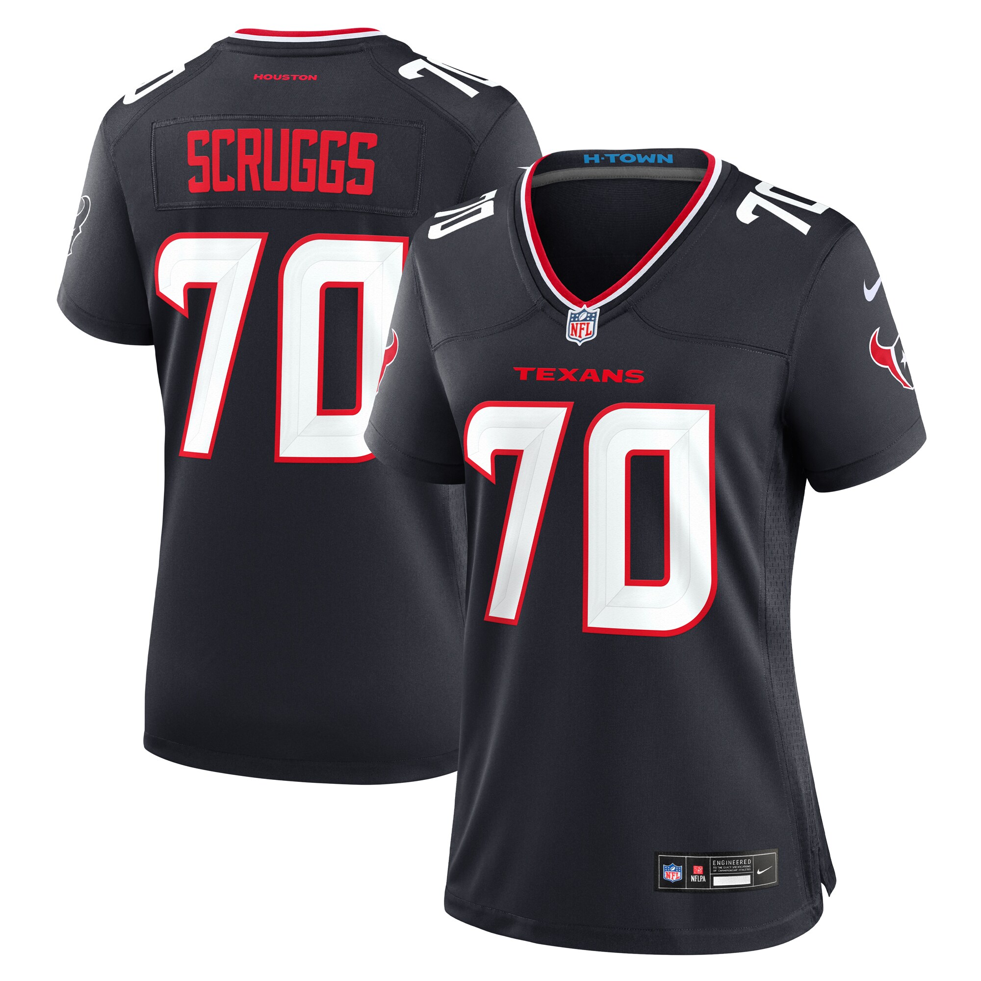 Houston Texans Juice Scruggs Navy Team Game NFL Jersey Women's