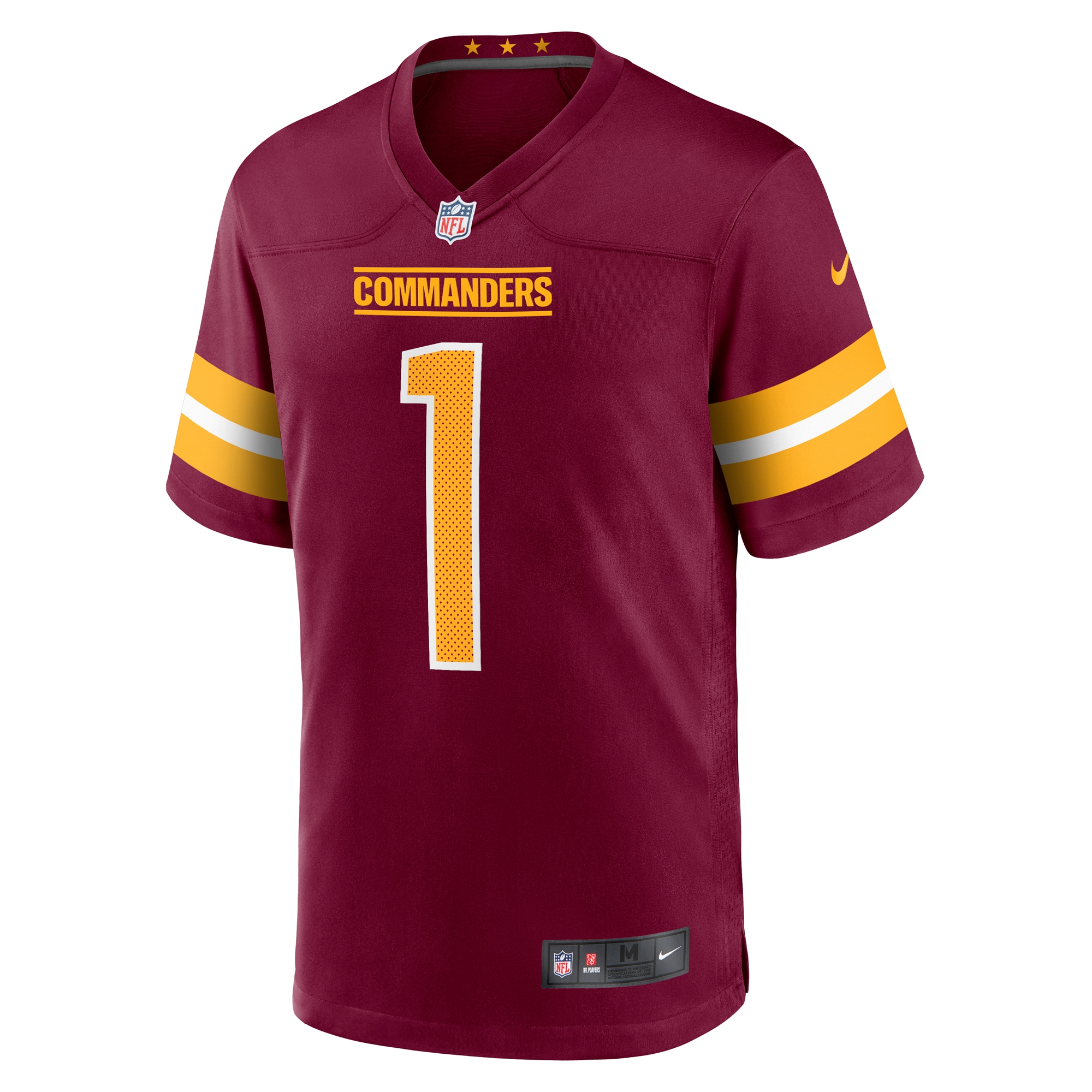 Washington Commanders Number 1 Groom Burgundy Game NFL Jersey Men's