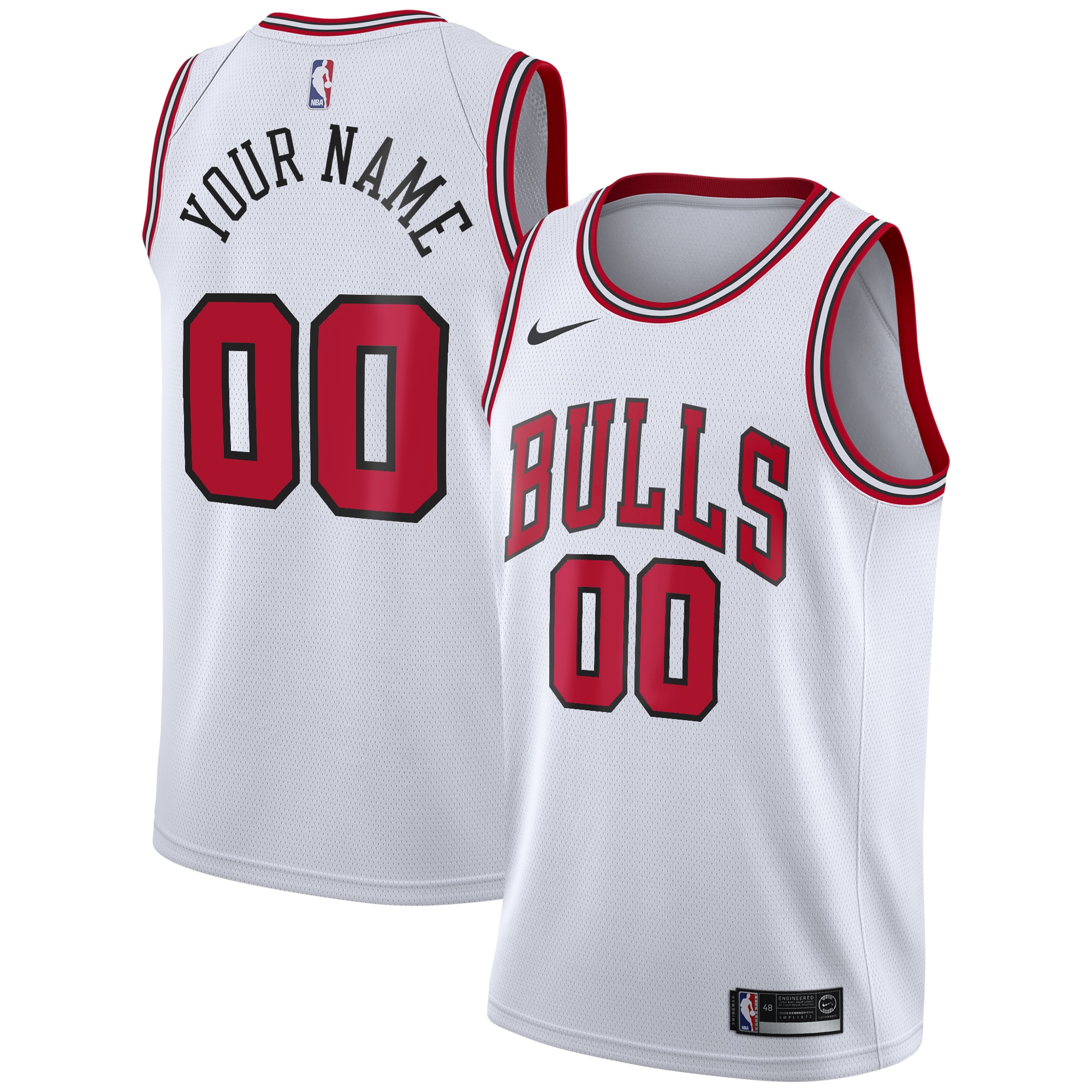 Chicago Bulls Association Swingman Custom NBA Jersey Youth