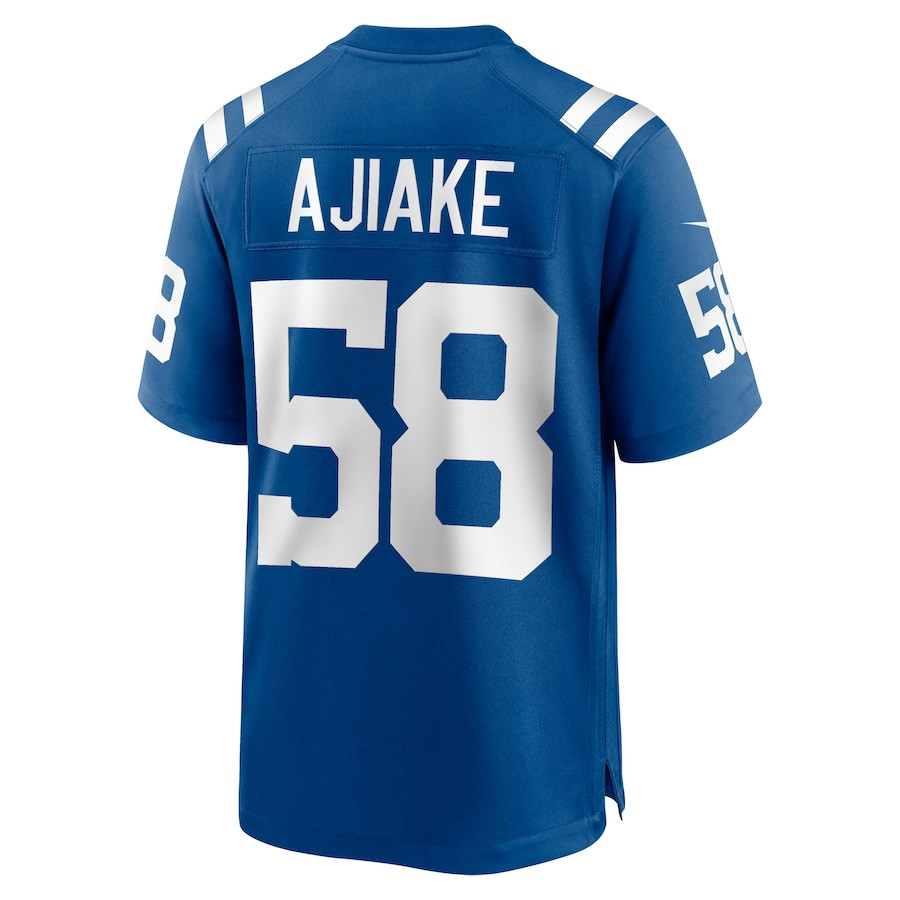 Austin Ajiake 58 Indianapolis Colts Game Royal NFL Jersey Men's