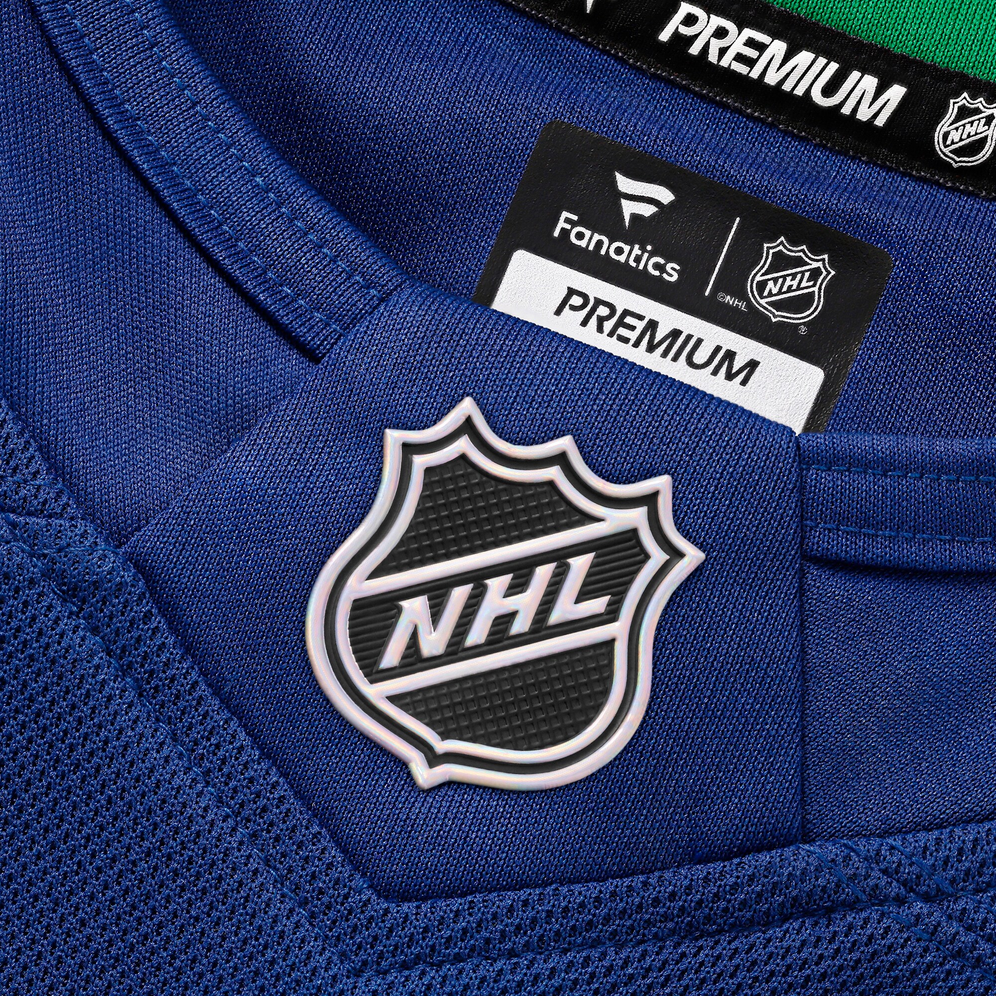 Vancouver Canucks Quinn Hughes Blue Home Premium NHL Jersey Men's