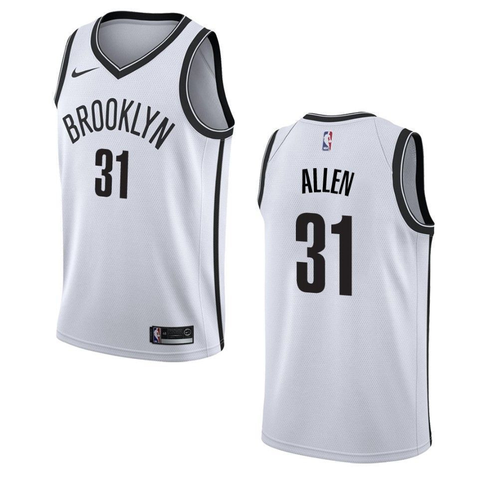 Brooklyn Nets 31 Jarrett Allen Association Swingman White NBA Jersey Men's