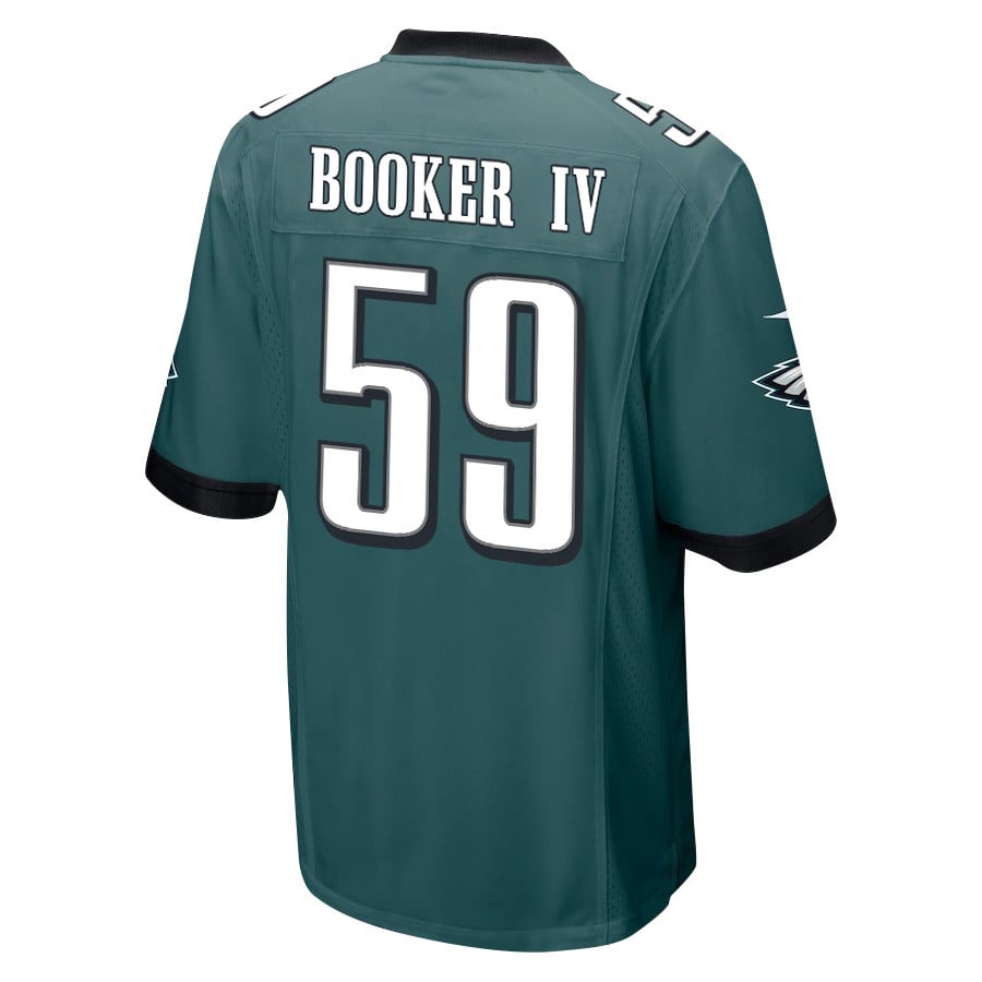 Thomas Booker IV 59 Philadelphia Eagles Super Bowl LIX Champions Patch New Orleans The Ultimate Showdown' EMBROIDERED Game Midnight Green NFL Jersey Men's