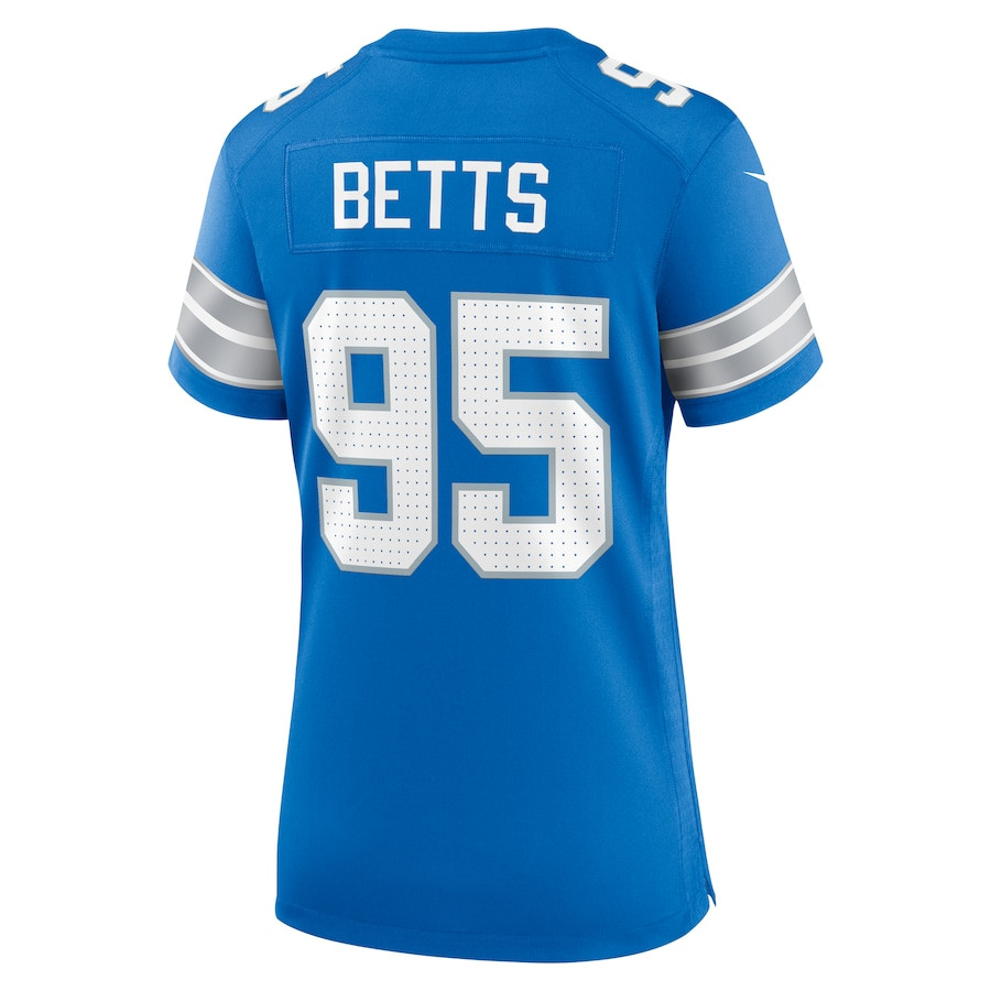 Mathieu Betts 95 Detroit Lions Game Blue NFL Jersey Women's