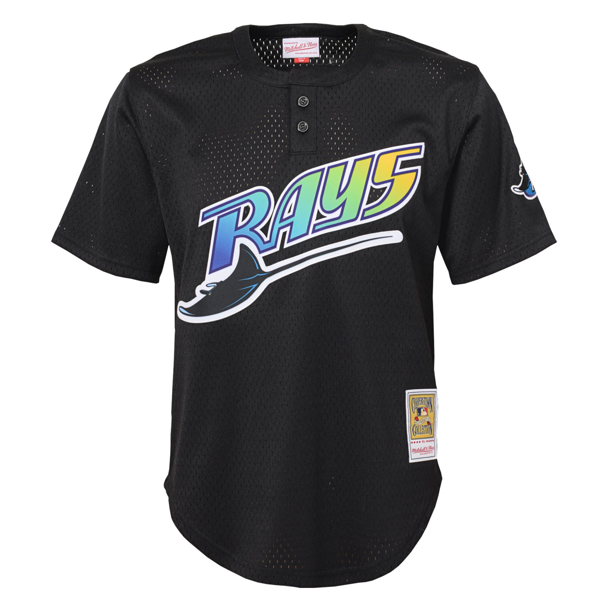 Tampa Bay Rays Wade Boggs Mitchell Ness Black Cooperstown Collection Mesh Batting Practice MLB Jersey Youth