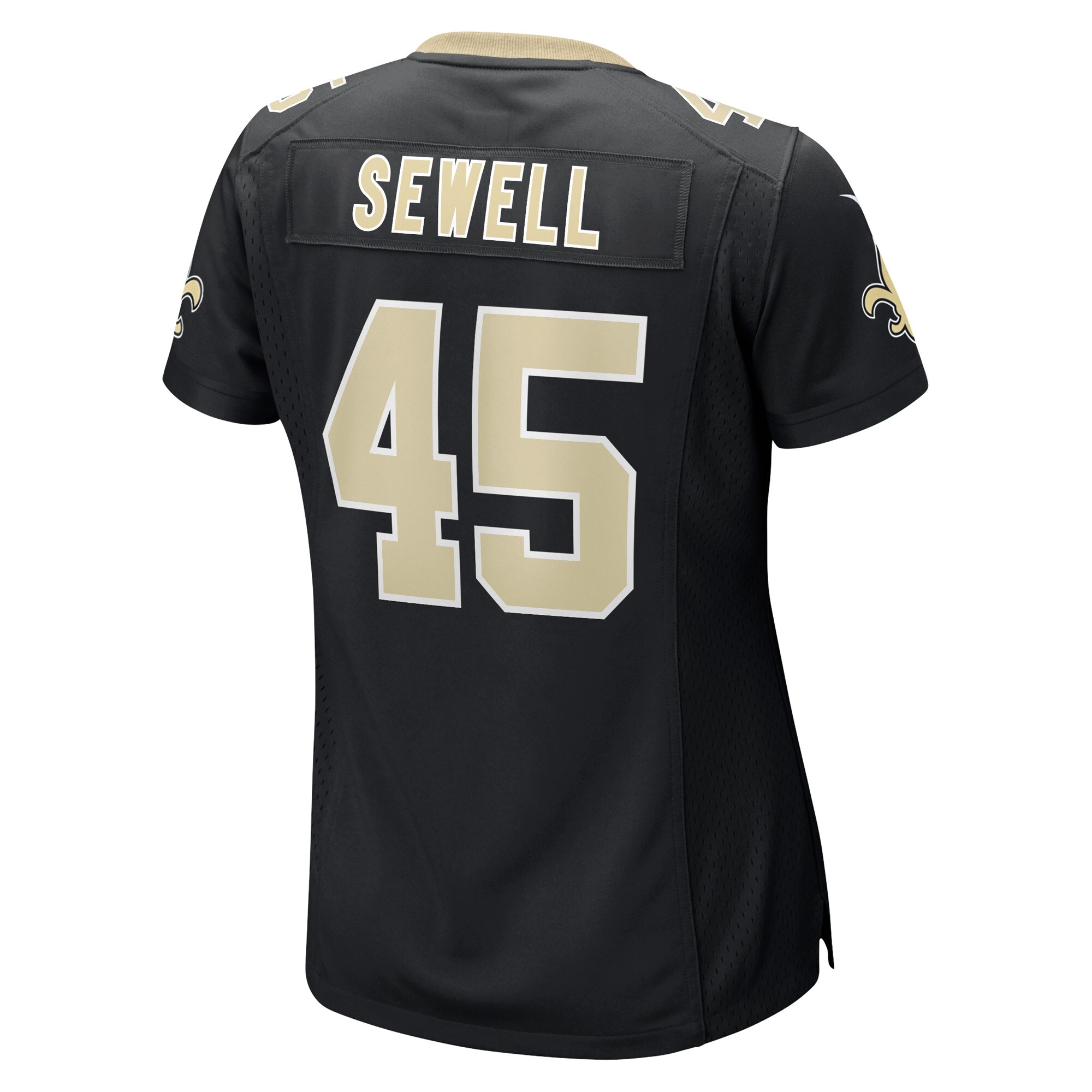 New Orleans Saints Nephi Sewell Black Game Player NFL Jersey Women's