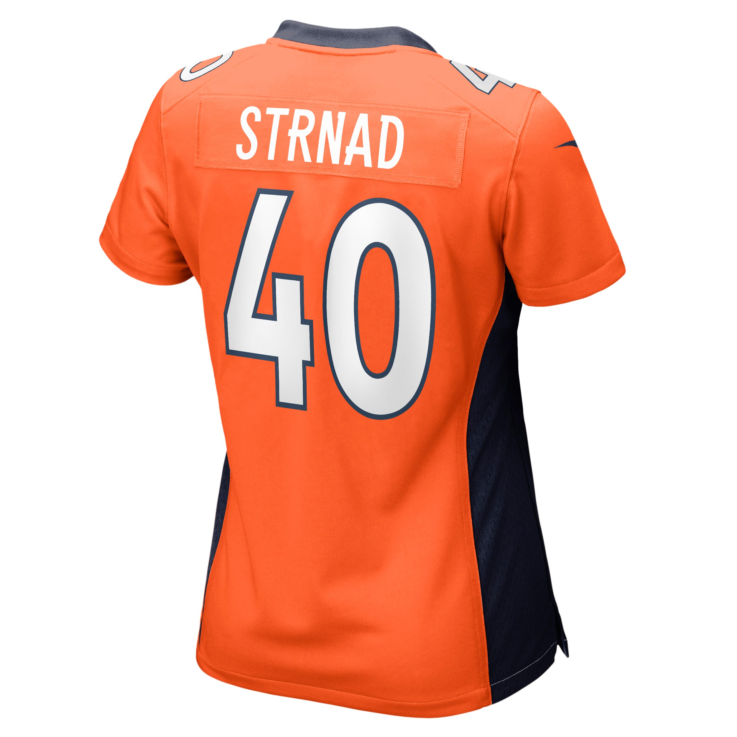 Denver Broncos Justin Strnad Orange Game NFL Jersey Women's