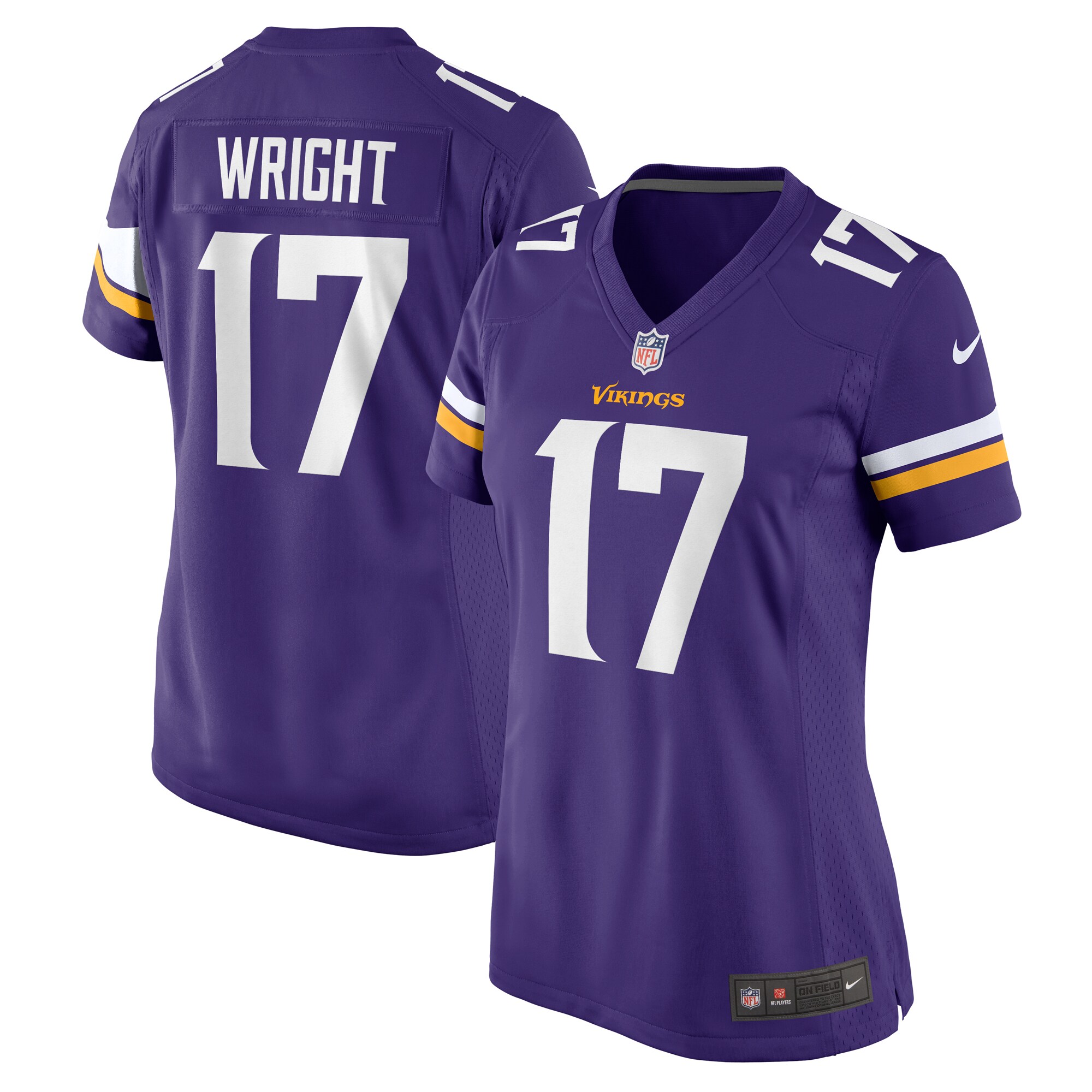 Minnesota Vikings Ryan Wright Purple Game NFL Jersey Women's
