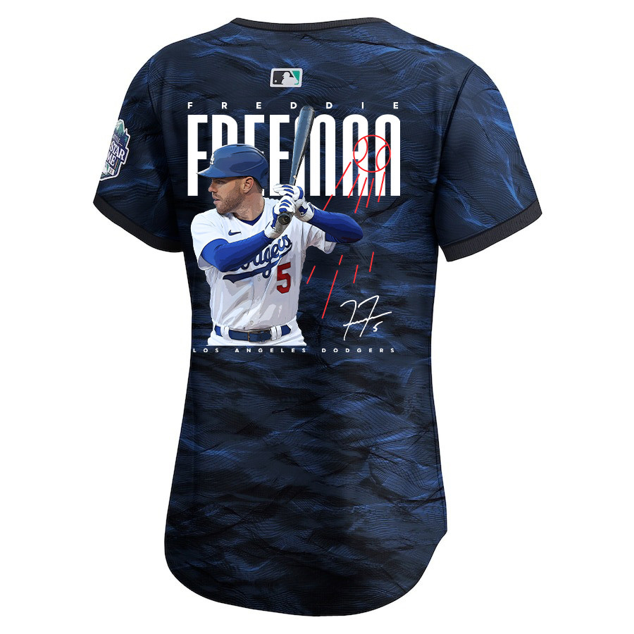 Freddie Freeman 5 Los Angeles Dodgers Signed Logo 2023 All Star Game Limited Player Royal MLB Jersey Women's