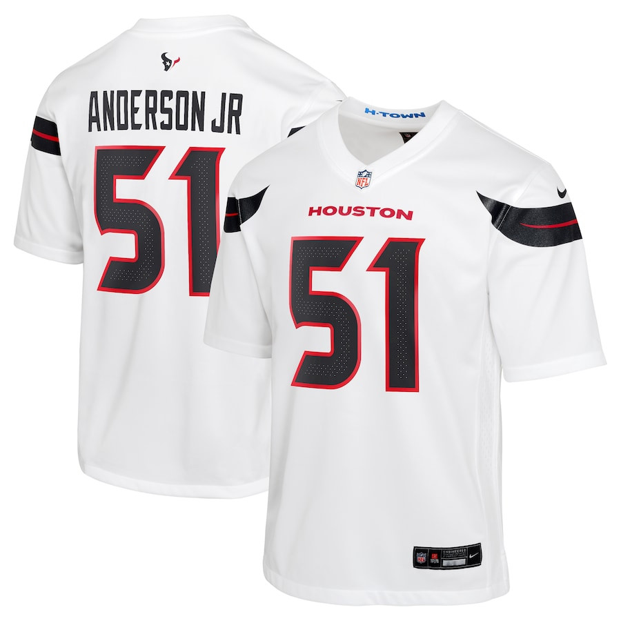 Will Anderson Jr. 51 Houston Texans Game White NFL Jersey Youth