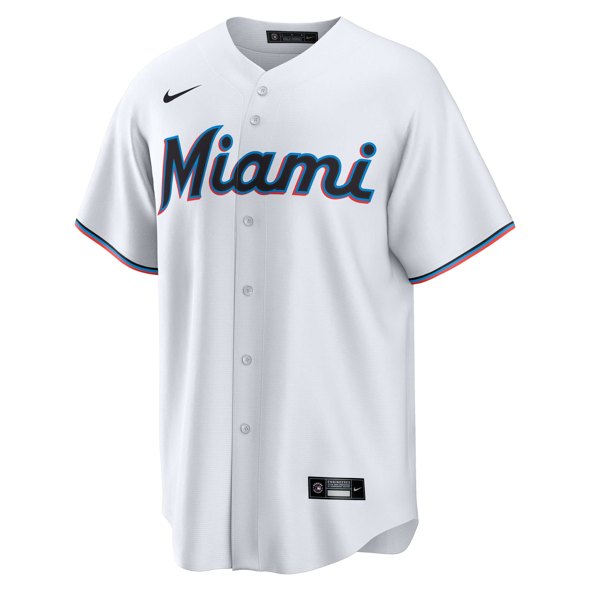 Miami Marlins Jake Burger White Home Team MLB Jersey Men's