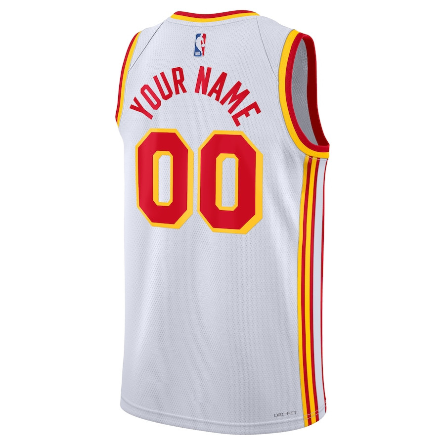 Atlanta Hawks 2023/24 Association Swingman Custom White NBA Jersey Men's