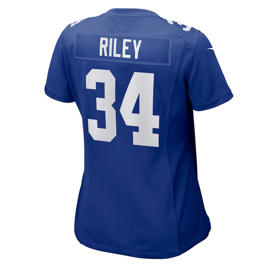 Elijah Riley 34 New York Giants Game Royal NFL Jersey Women's