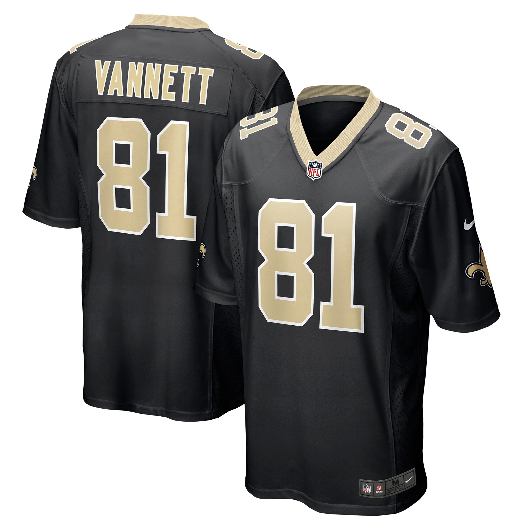 Nick Vannett New Orleans Saints Nike Game Jersey - Black