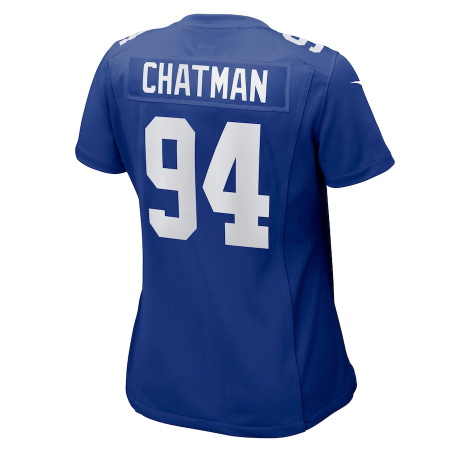 Elijah Chatman 94 New York Giants Game Royal NFL Jersey Women's