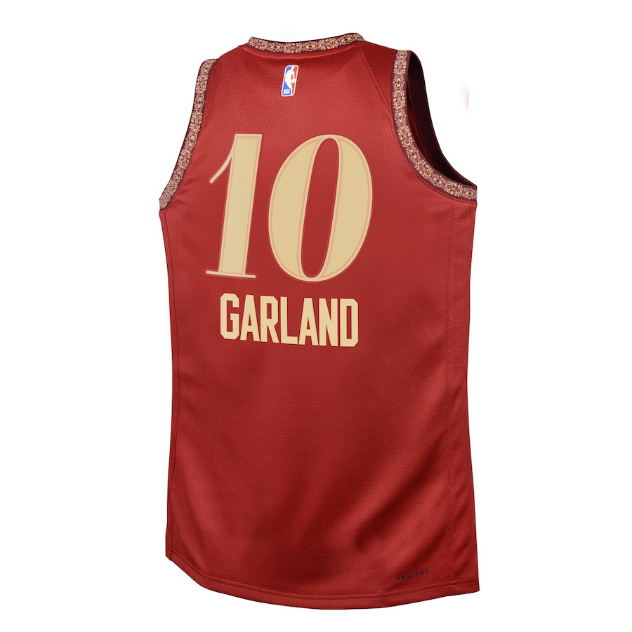 Darius Garland 10 Cleveland Cavaliers 2023/24 City Edition Swingma Wine NBA Jersey Youth