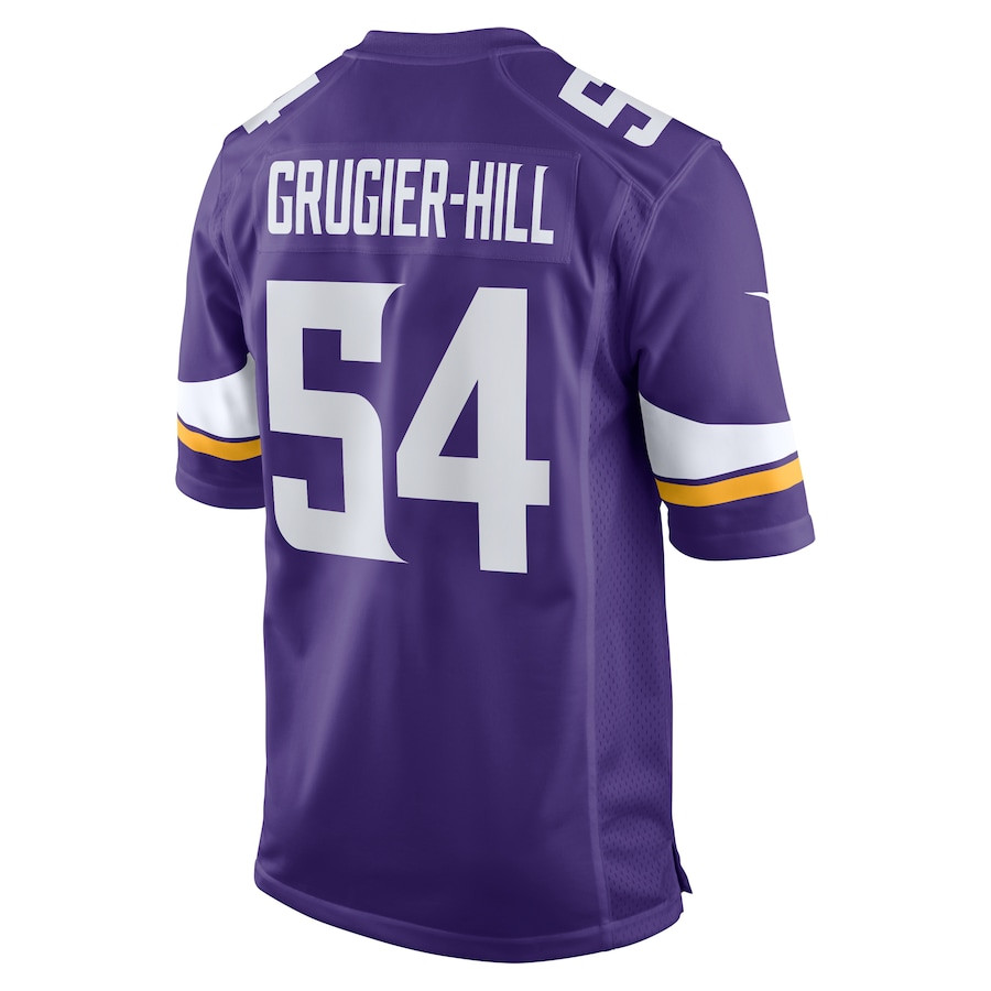 Kamu Grugier-Hill 54 Minnesota Vikings Game Purple NFL Jersey Men's