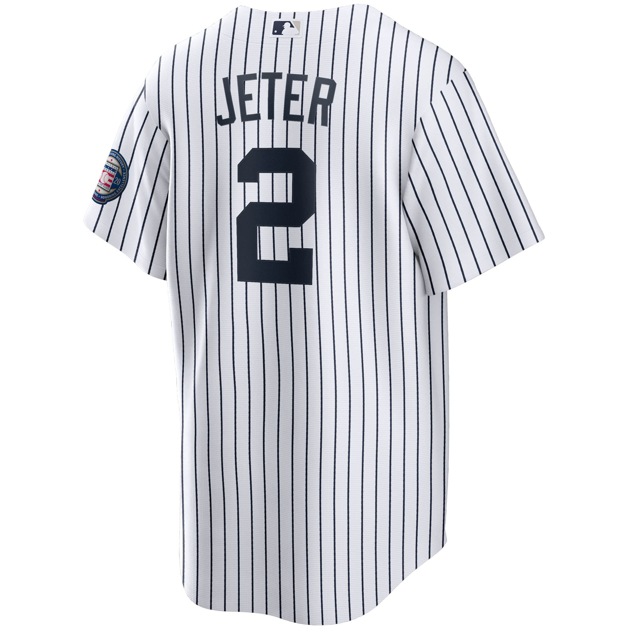 New York Yankees Derek Jeter White/Navy 2020 Hall of Fame Induction Home Player Name MLB Jersey Men's