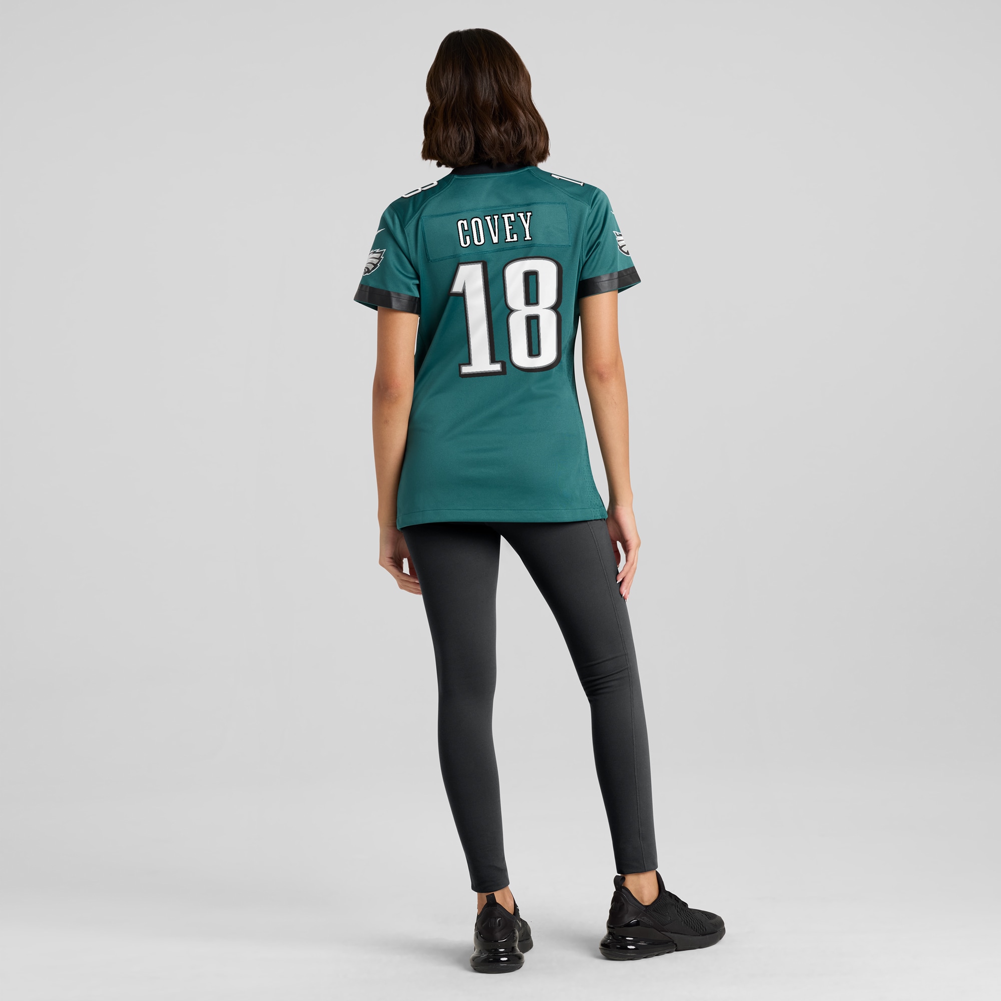 Philadelphia Eagles Britain Covey Midnight Green Team Game NFL Jersey Women's