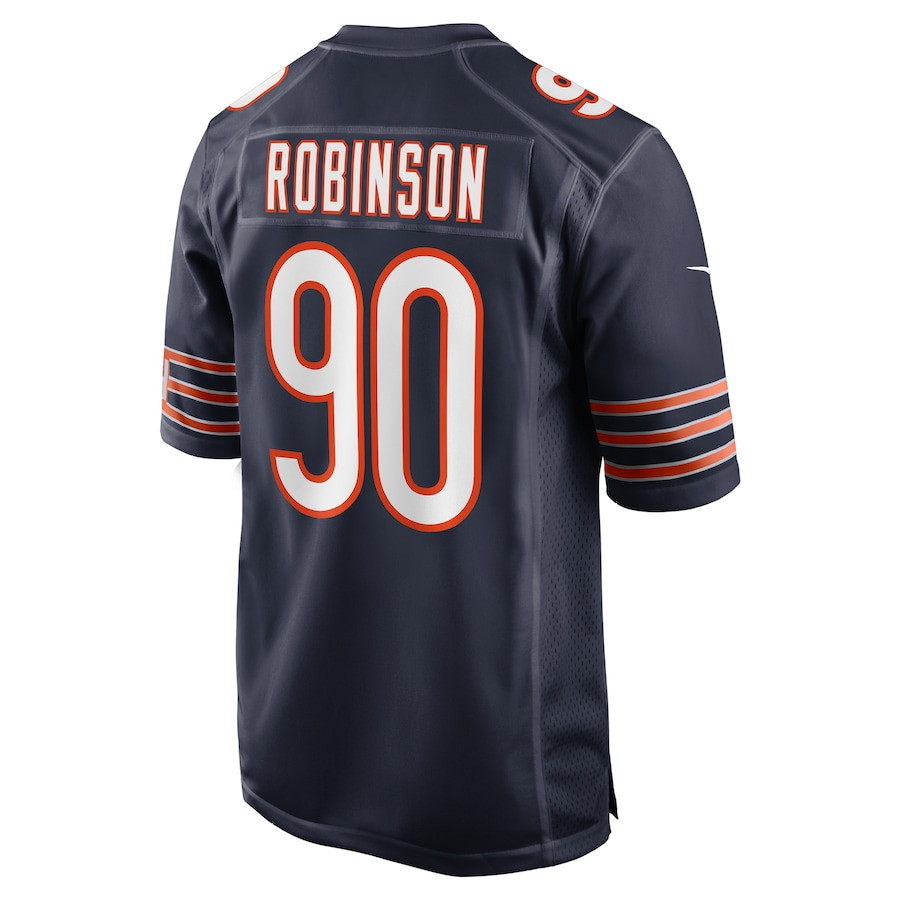 Dominique Robinson 90 Chicago Bears Game Navy NFL Jersey Men's