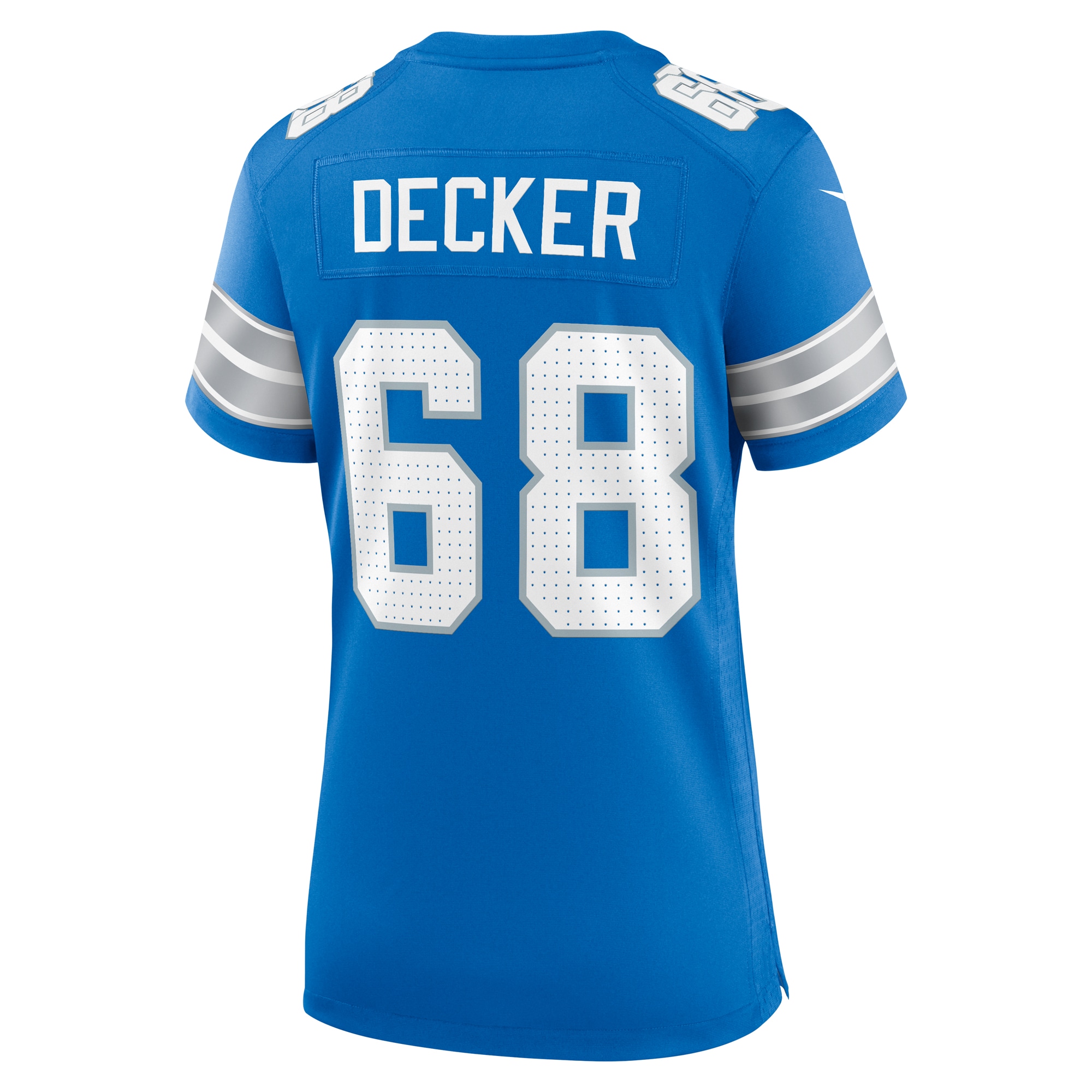 Detroit Lions Taylor Decker Blue Team Game NFL Jersey Women's