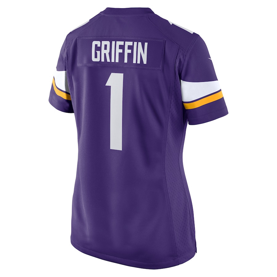 Shaquill Griffin 1 Minnesota Vikings Team Game Purple NFL Jersey Women's