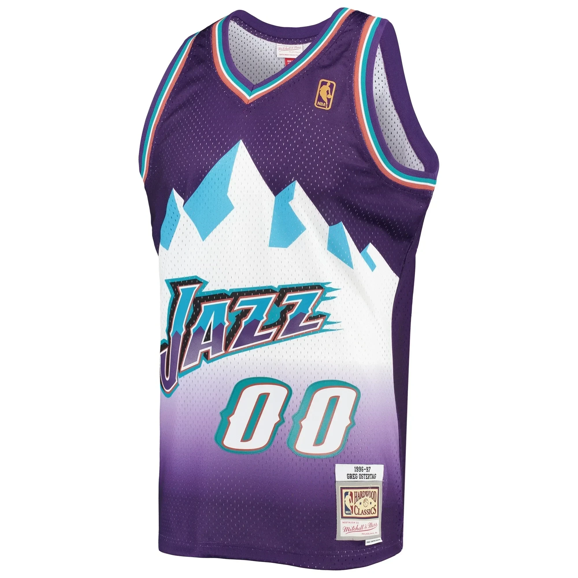 Greg Ostertag Utah Jazz Mitchell Ness 1996-1997 Hardwood Classics Swingman Purple NBA Jersey Men's