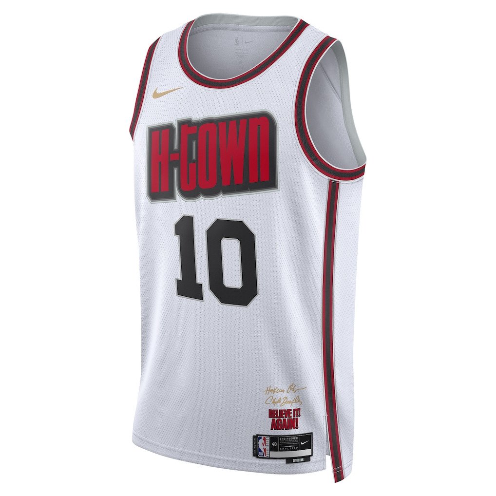 Jabari Smith Jr. 10 Houston Rockets Unisex 2024/25 Swingman Player City Editio White NBA Jersey Unisex