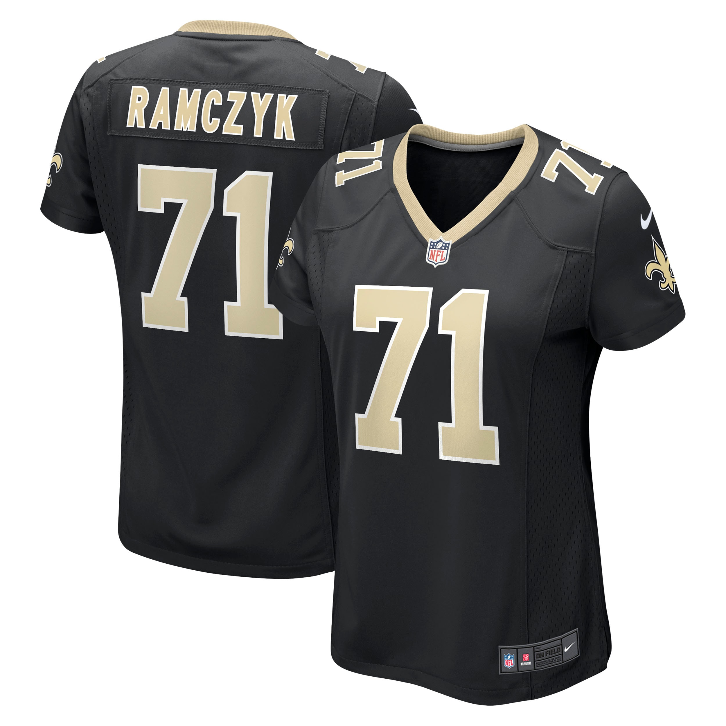 New Orleans Saints Ryan Ramczyk Black Game NFL Jersey Women's