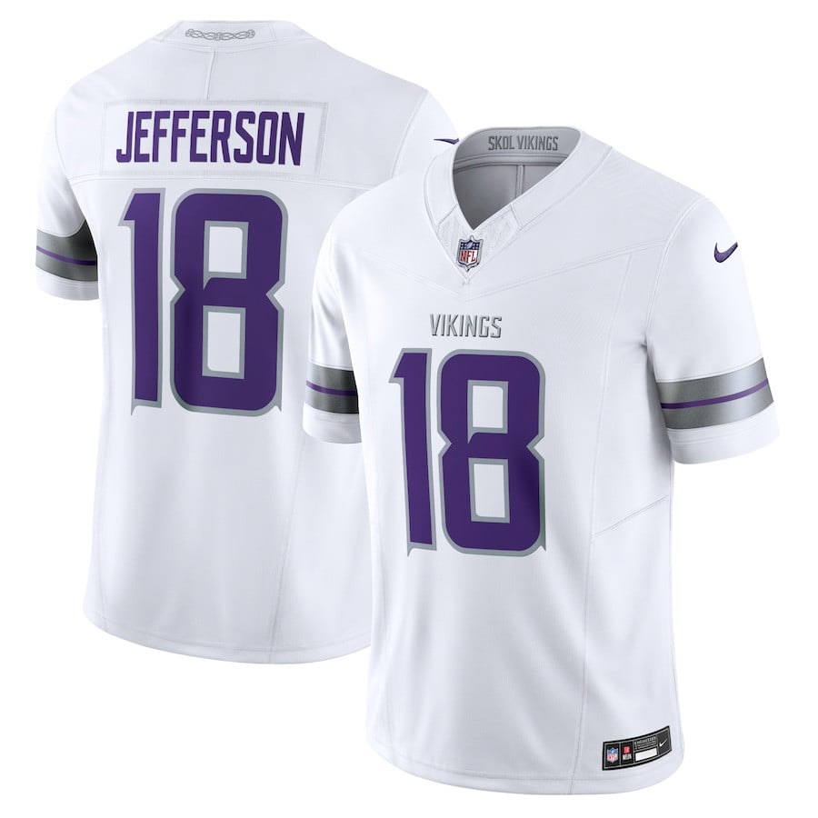 Justin Jefferson 18 Minnesota Vikings Alternate Vapor F.U.S.E. Limited White NFL Jersey Men's