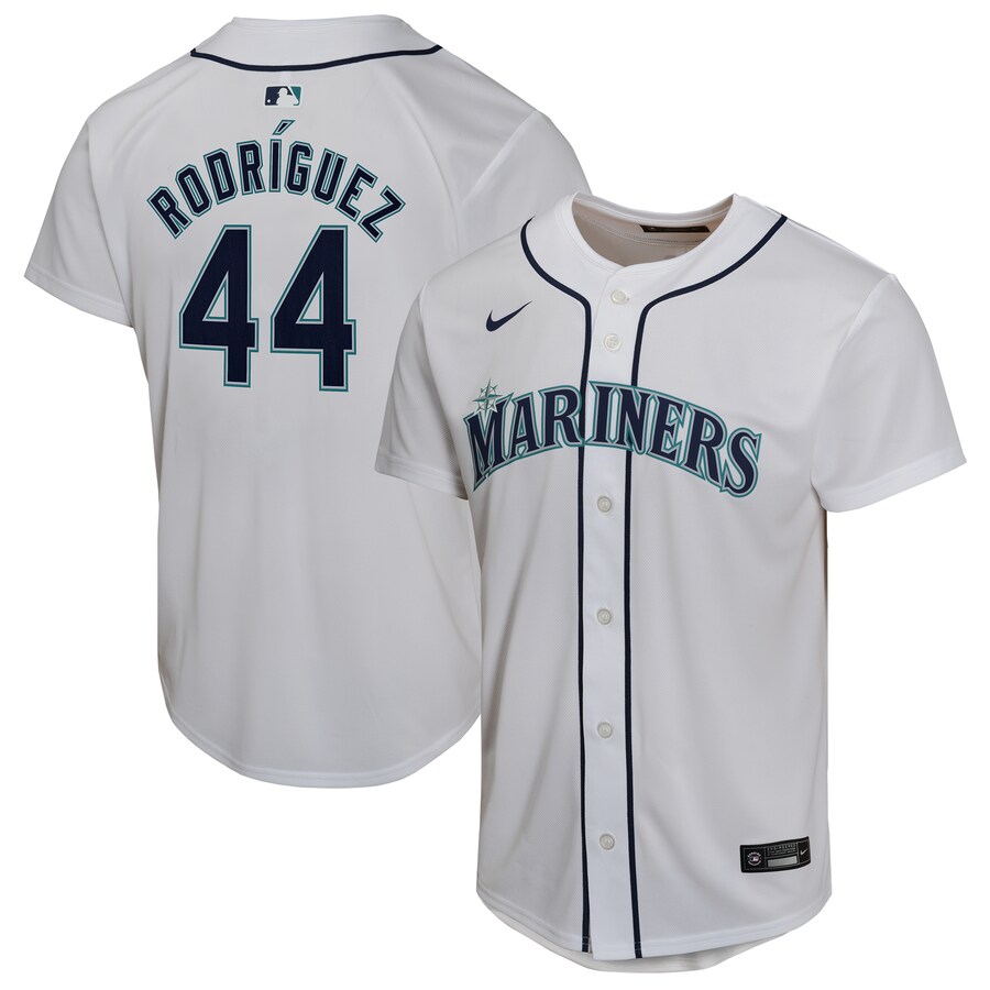 Julio Rodriguez Seattle Mariners Youth Home Game Player Jersey White