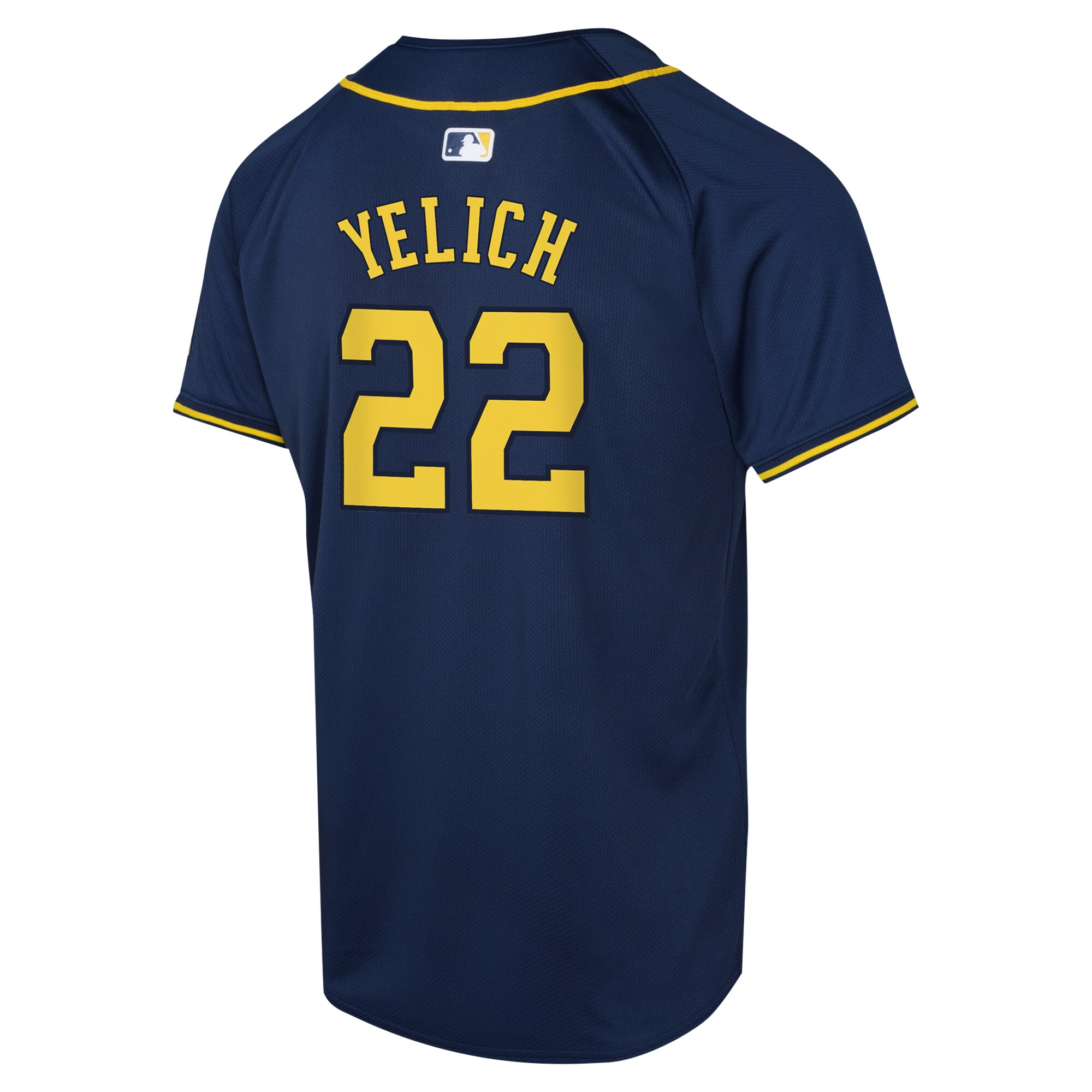 Milwaukee Brewers Christian Yelich Navy Alternate Limited Player MLB Jersey Youth