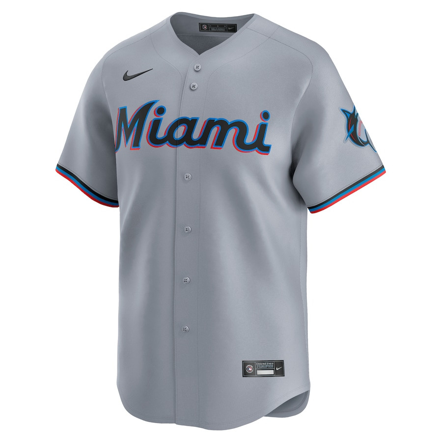 Miami Marlins Road Limited Gray MLB Jersey Men's