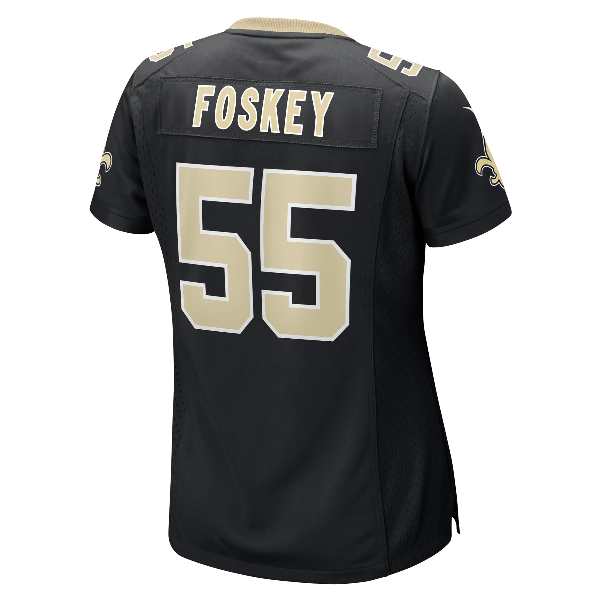 New Orleans Saints Isaiah Foskey Black Team Game NFL Jersey Women's