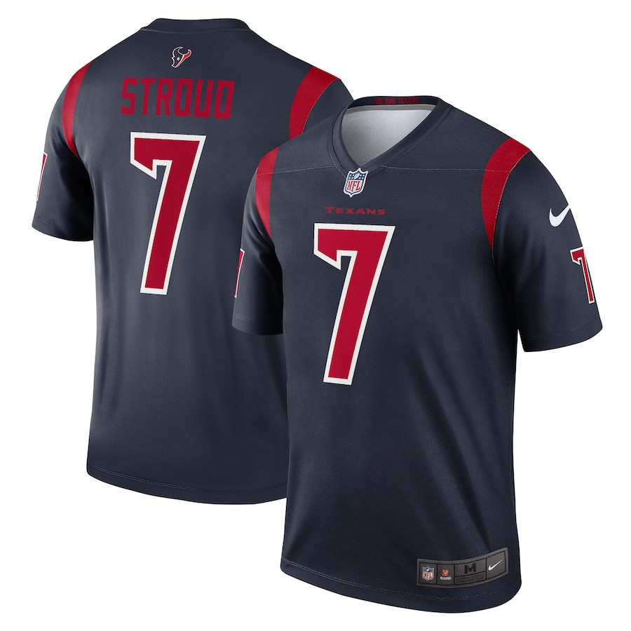 C.J. Stroud 7 Houston Texans Legend Navy NFL Jersey Men's