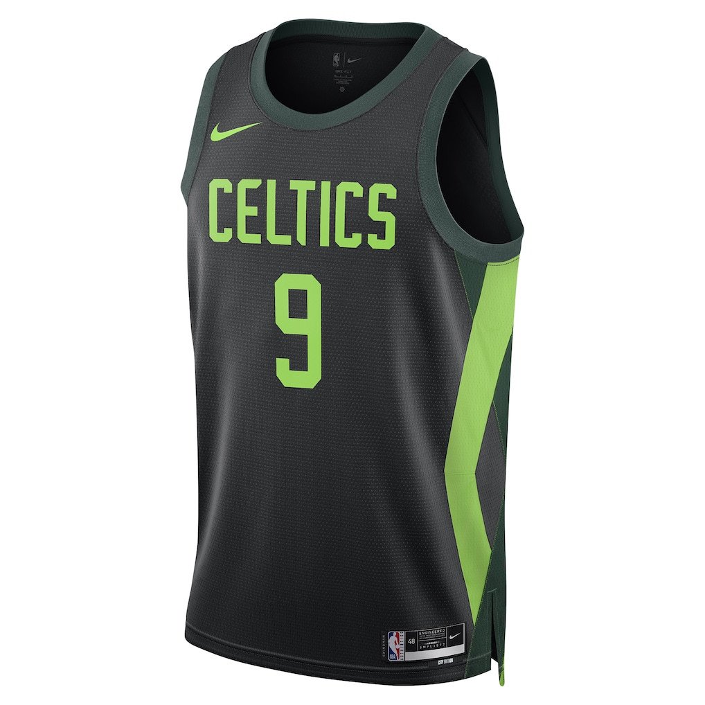 Derric White 9 Boston Celtics Unisex 2024/25 Swingman Player City Edition Black NBA Jersey Unisex
