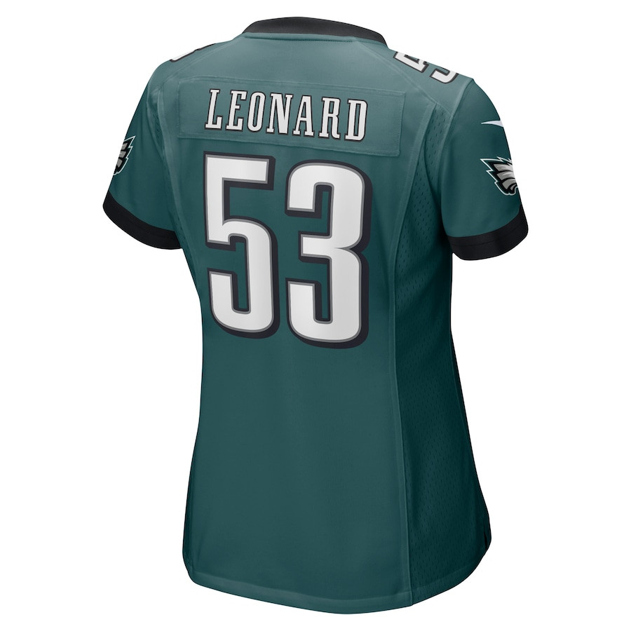 Shaquille Leonard 53 Philadelphia Eagles Game Midnight Green NFL Jersey Women's