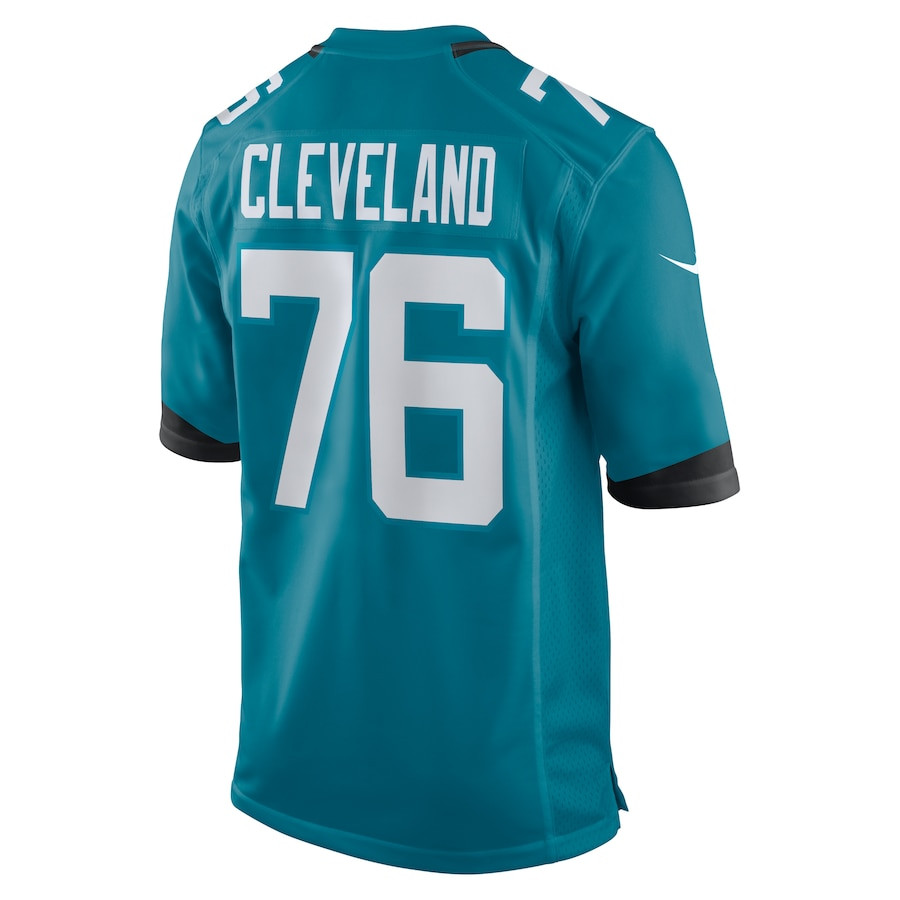 Ezra Cleveland 76 Jacksonville Jaguars Game Teal NFL Jersey Men's
