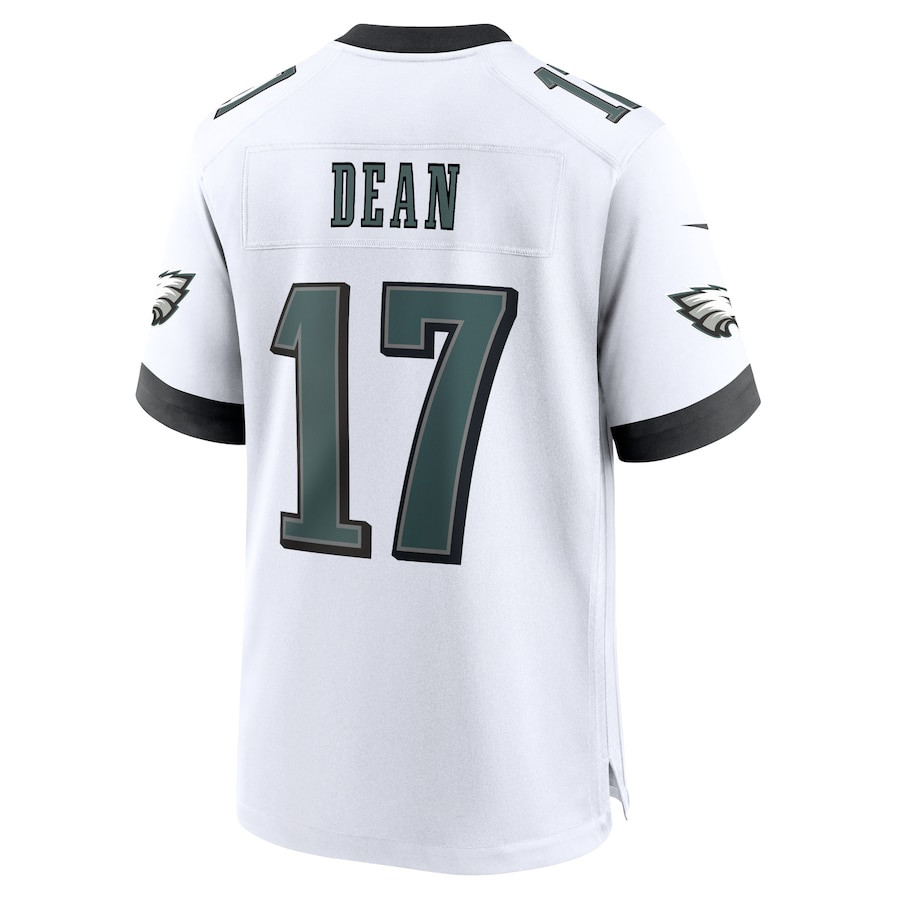 Nakobe Dean 17 Philadelphia Eagles White Game White NFL Jersey Men's