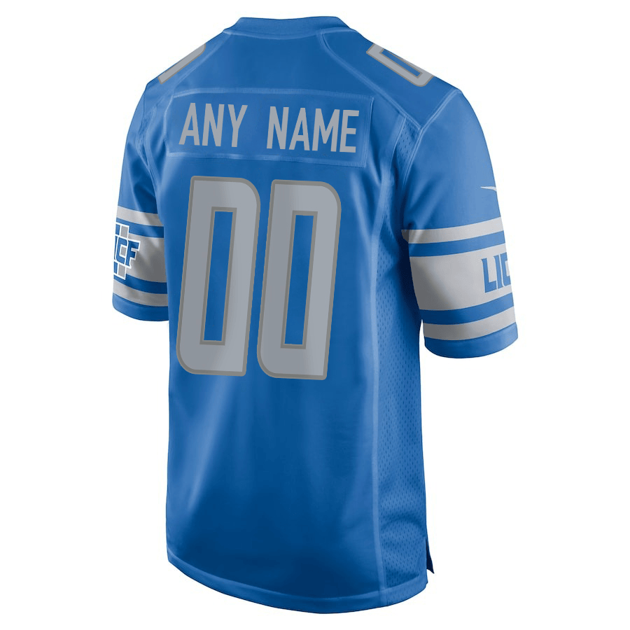 Detroit Lions vs. Kansas City Chiefs Super Bowl LVIII Matchup Game Custom Blue NFL Jersey Men's