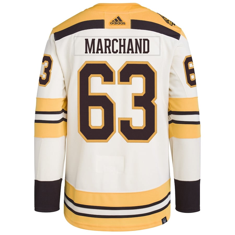 Brad Marchand 63 Boston Bruins Primegreen Cream NHL Jersey Men's