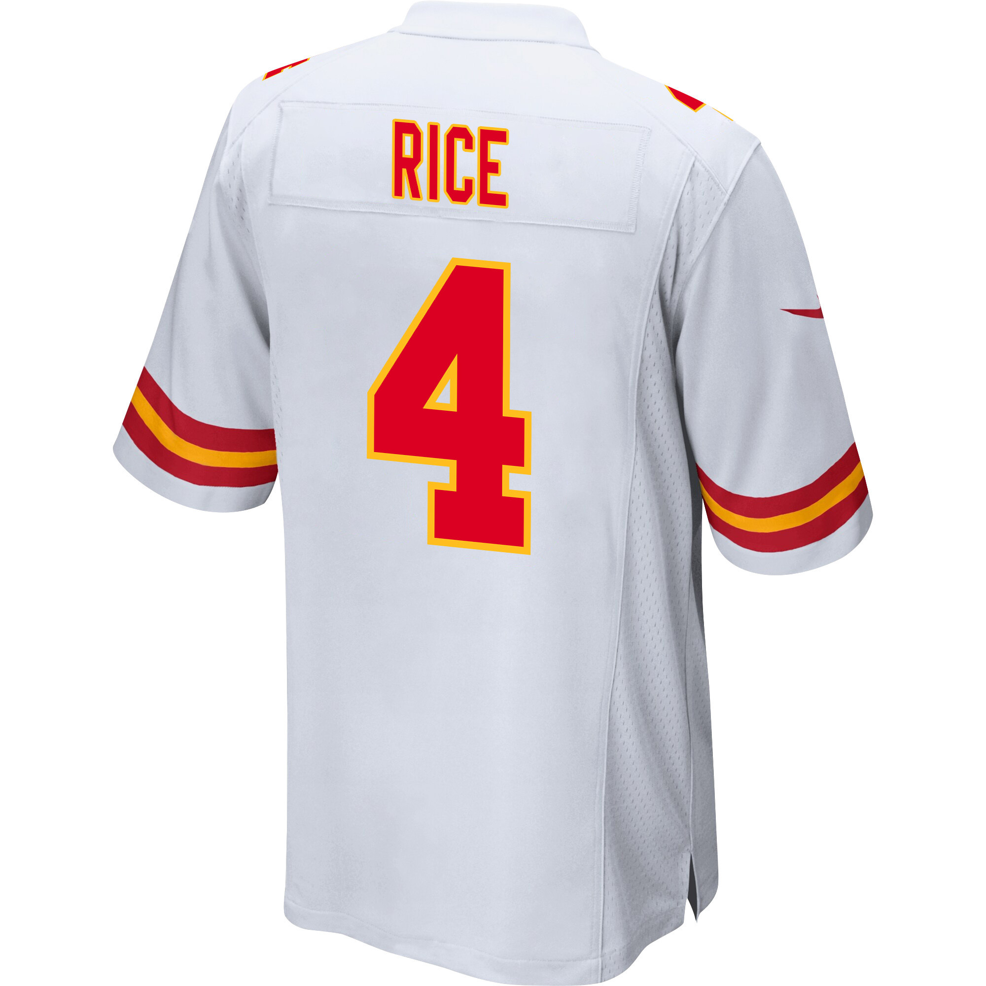 Rashee Rice 4 Kansas City Chiefs Super Bowl LVIII Champions 4X Game White NFL Jersey Men's