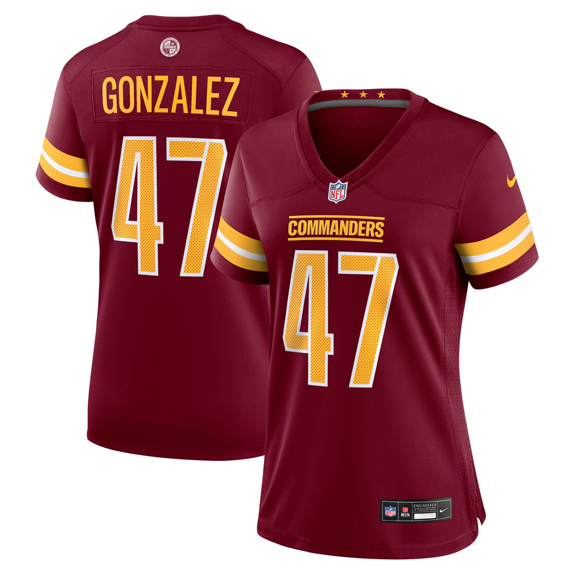 Washington Commanders Zane Gonzalez Burgundy Game NFL Jersey Women's