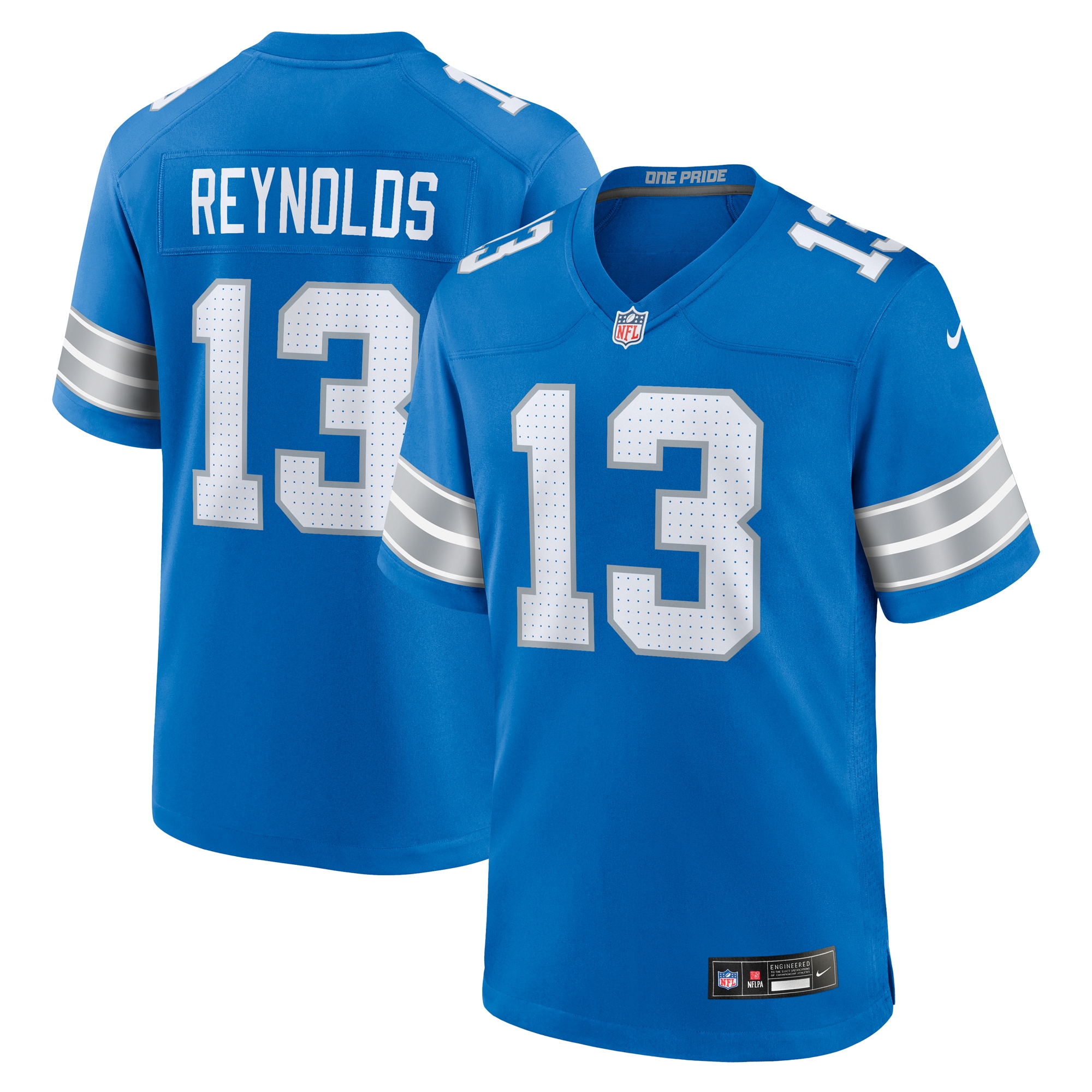 Detroit Lions Craig Reynolds Blue Team Game NFL Jersey Men's