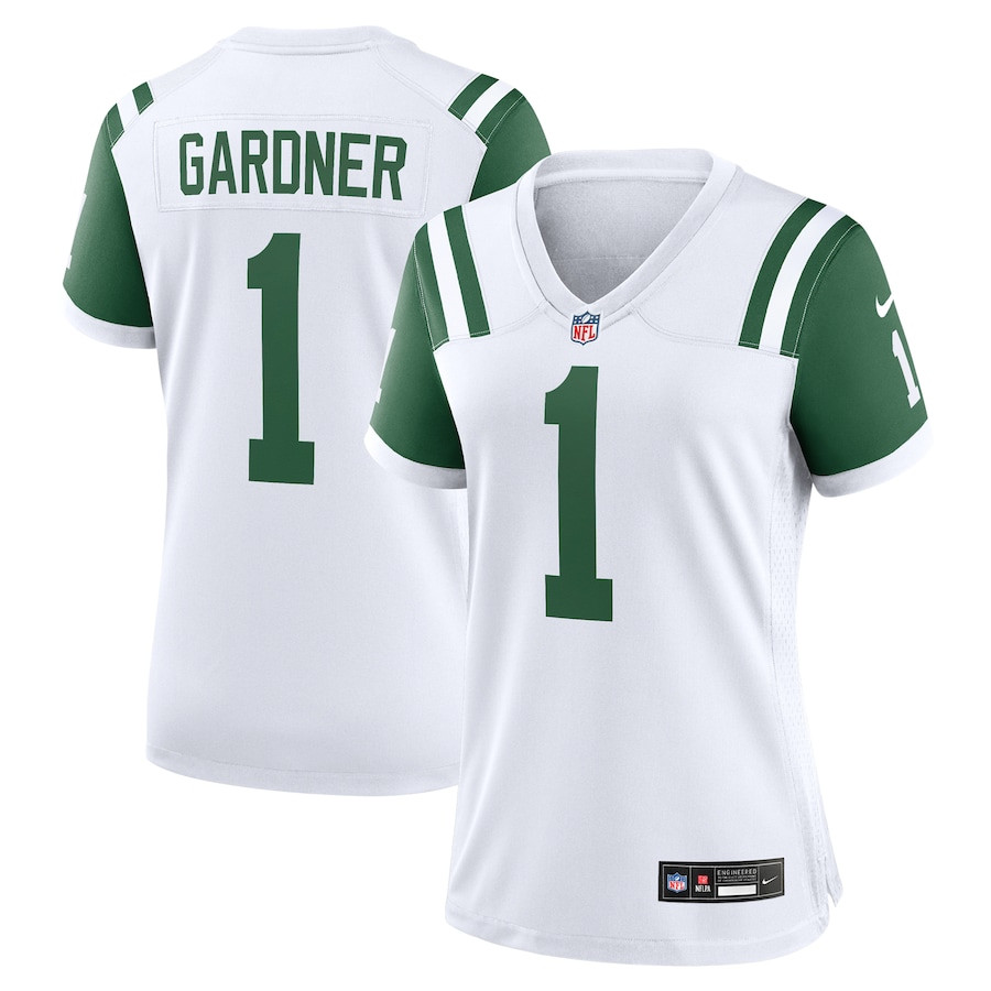 Ahmad Sauce Gardner 1 New York Jets Classic Alternate Game White NFL Jersey Women's