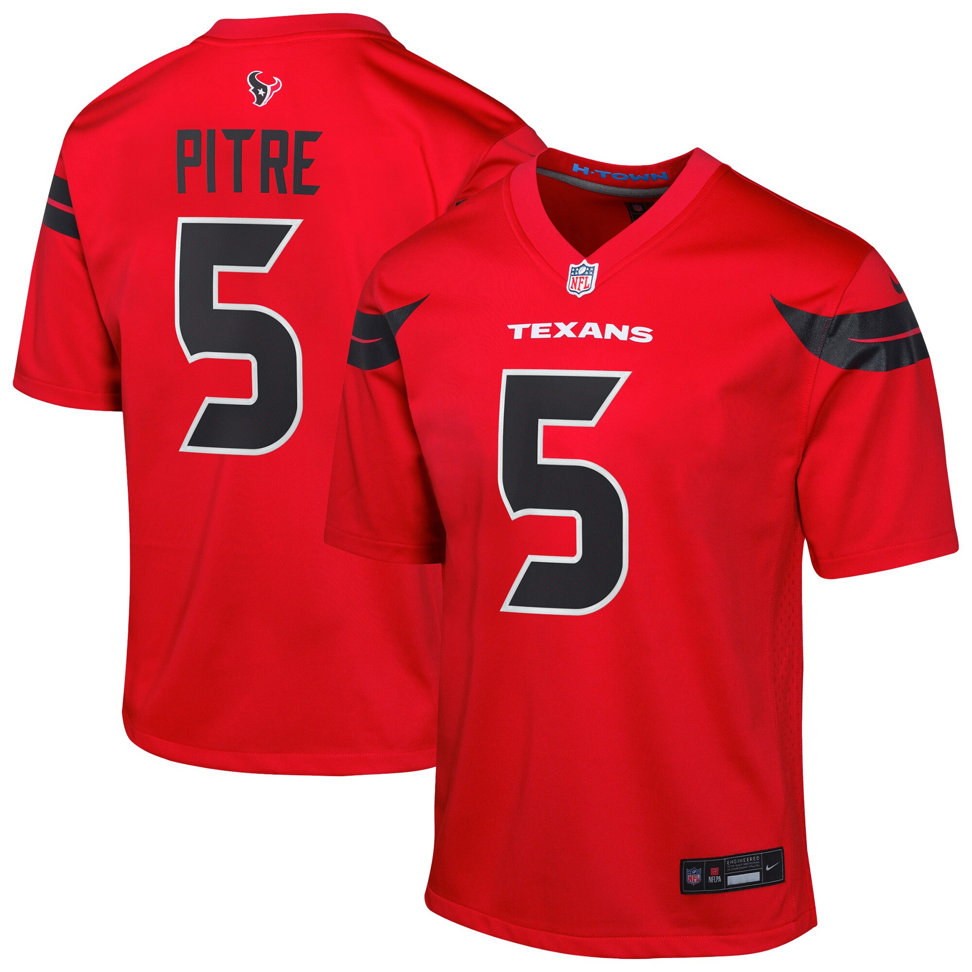 Houston Texans Jalen Pitre Red Alternate Game NFL Jersey Youth