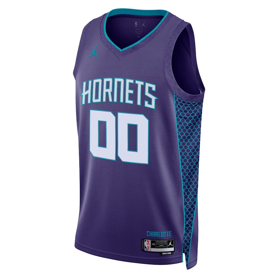 Charlotte Hornets 2023/24 Statement Swingman Custom Purple NBA Jersey Men's