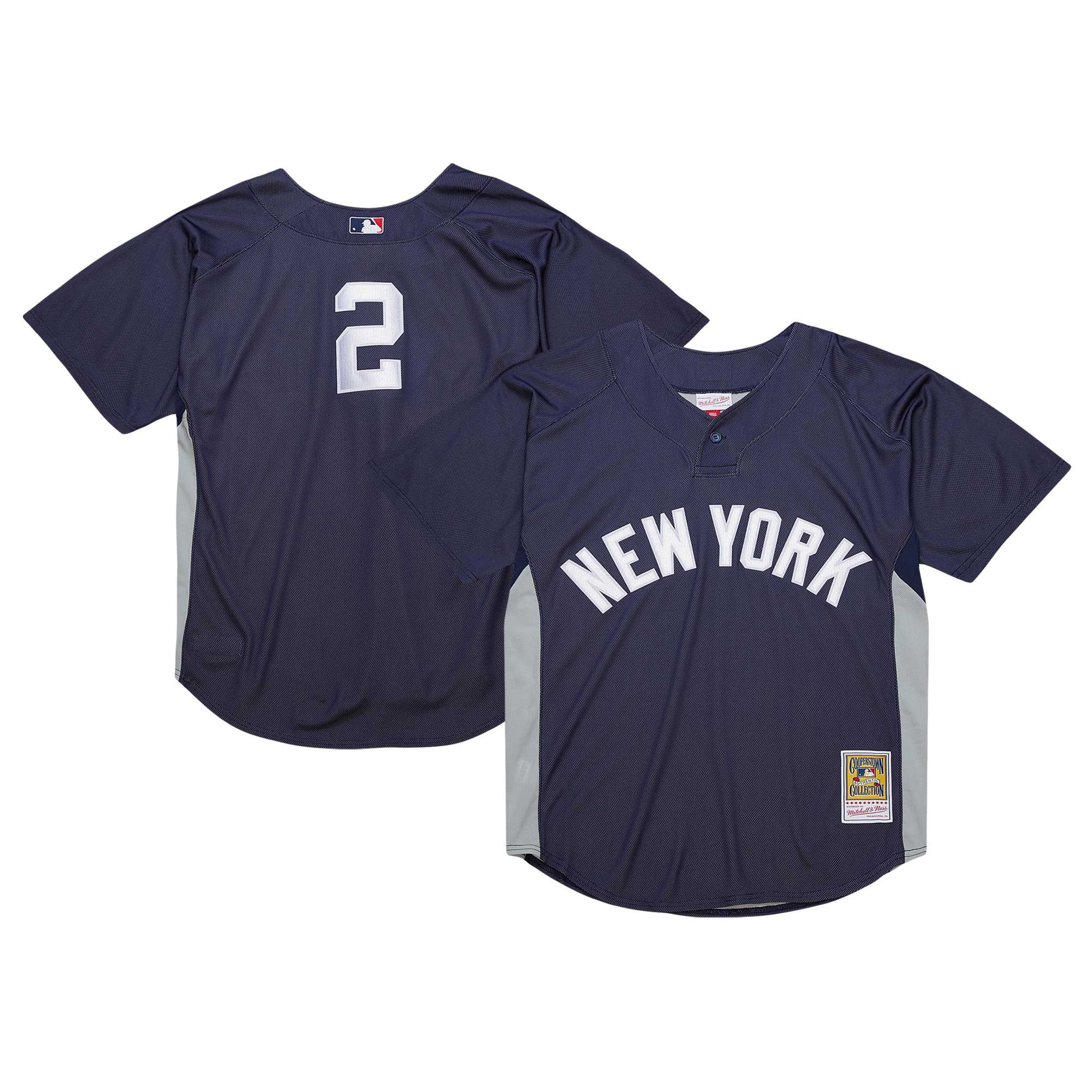 New York Yankees Derek Jeter Mitchell Ness Navy Cooperstown Collection Batting Practice MLB Jersey Men's