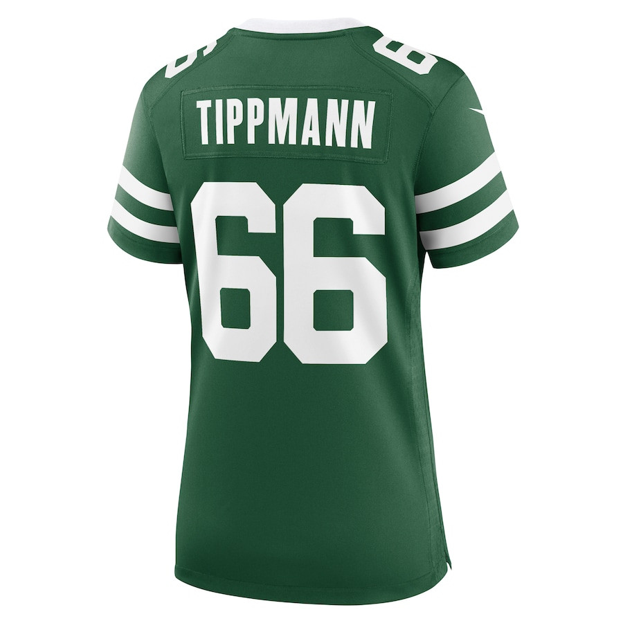 Joe Tippmann 66 New York Jets Team Game Legacy Green NFL Jersey Women's
